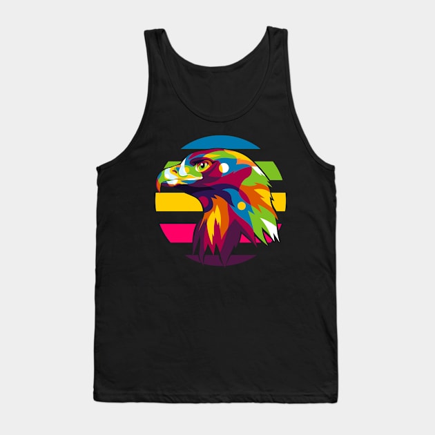 Falcon Head Pop Art Tank Top by wpaprint